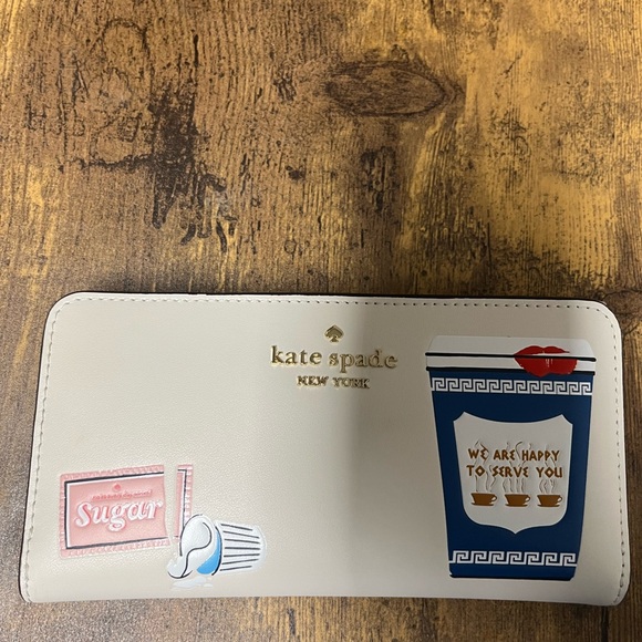 NWT Kate spade coffee break large billfold - Picture 1 of 3